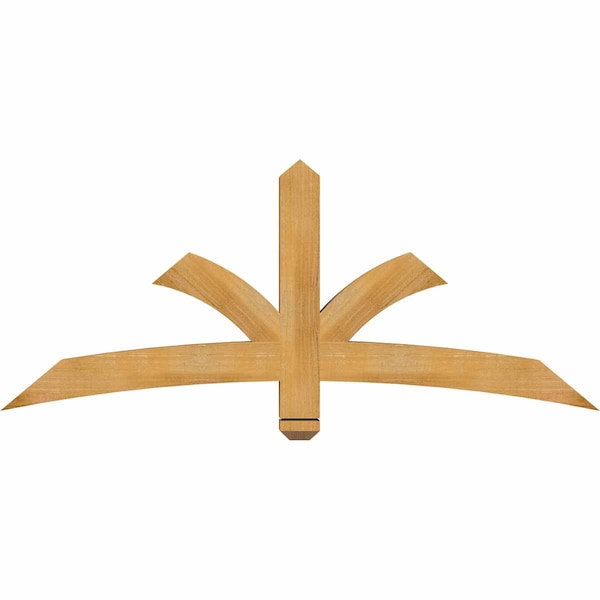Ekena Millwork Davenport Rough Sawn Timber Gable Bracket, Western Red Cedar, 60"W x 25"H x 4"D x 4"F, 10/12 Pitch GBW060X25X0404DAV00RWR - main